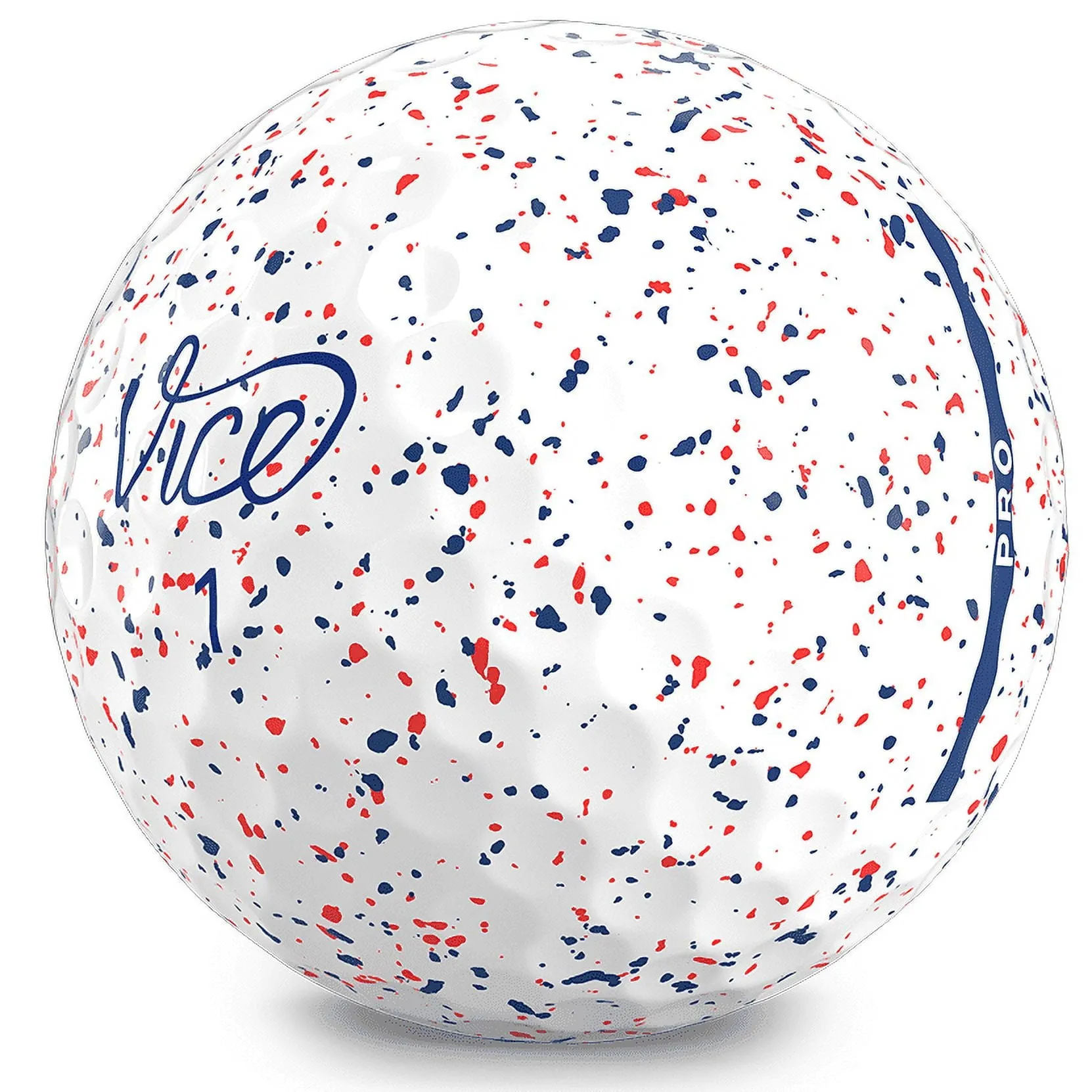 Vice Golf Pro Red & Blue Drip Golf Balls - 1 Dozen