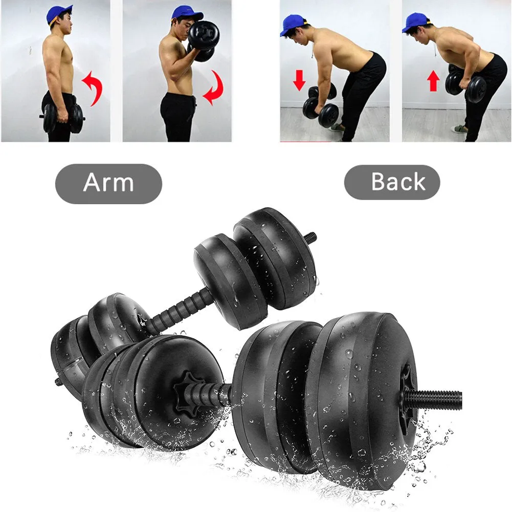 Water-Filled Dumbbells Travel Adjustable Dumbbell Set