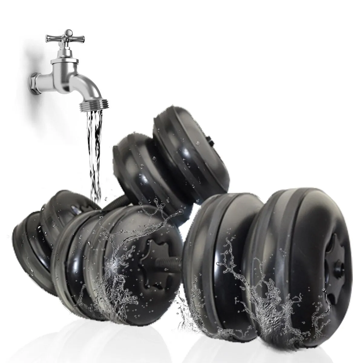 Water-Filled Dumbbells Travel Adjustable Dumbbell Set