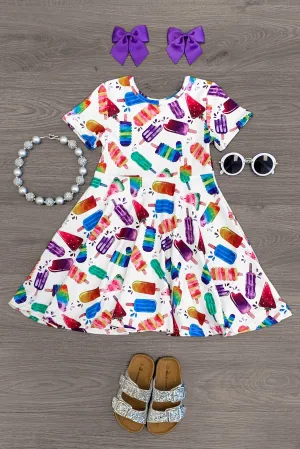 White Popsicle Swing Dress