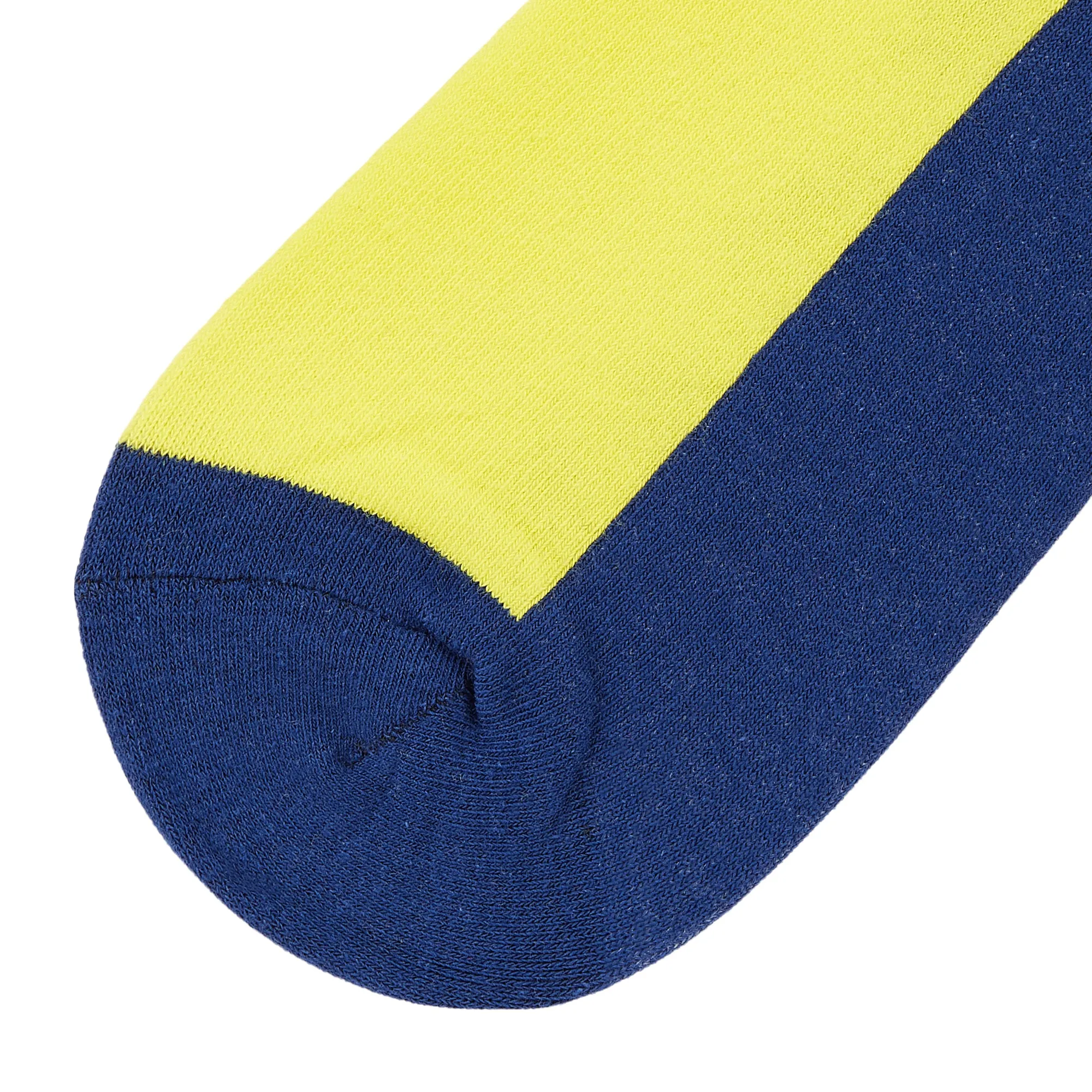 Yellow Printed Crew Length Socks